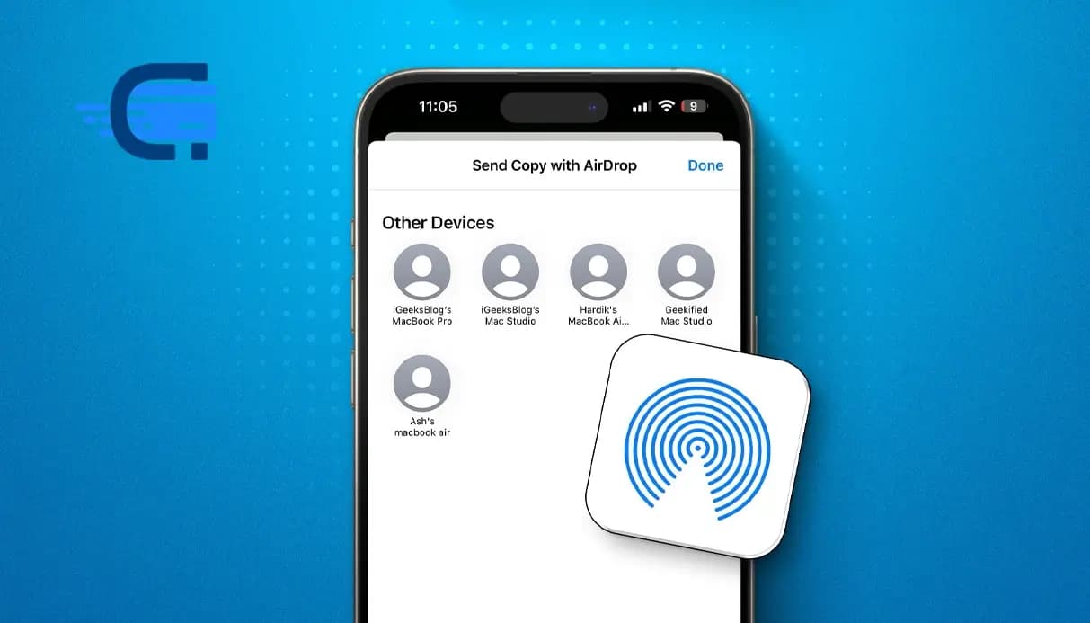 آموزش نحوه فعال‌سازی و استفاده از AirDrop