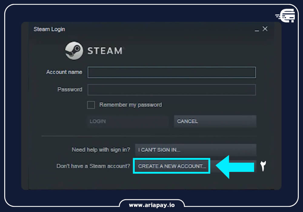 نصب اکانت استیم 